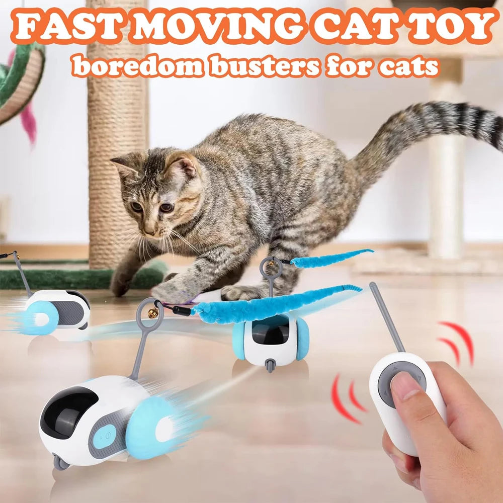 Automatic Moving Remote Controlled Toy Car for Cats Dogs
