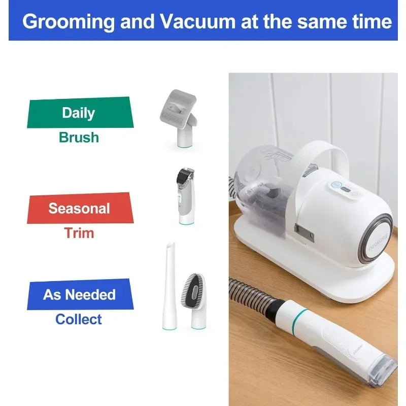 Neabot P1 Pro Pet Grooming Vacuum with 99 Percent Pet Hair Suction and 5 Professional Grooming Tools