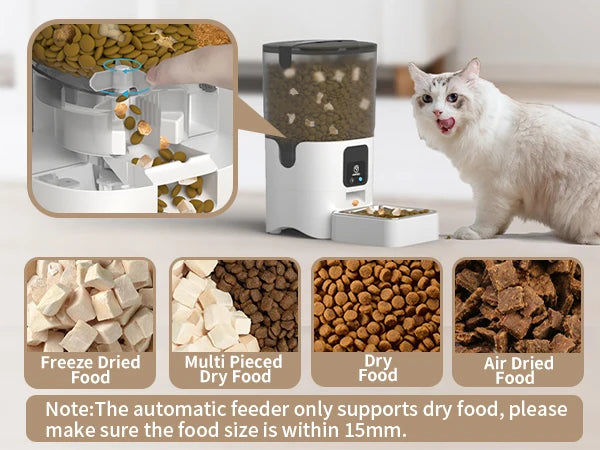 Smart Automatic Cat Feeders WiFi Pet Feeder with APP Control