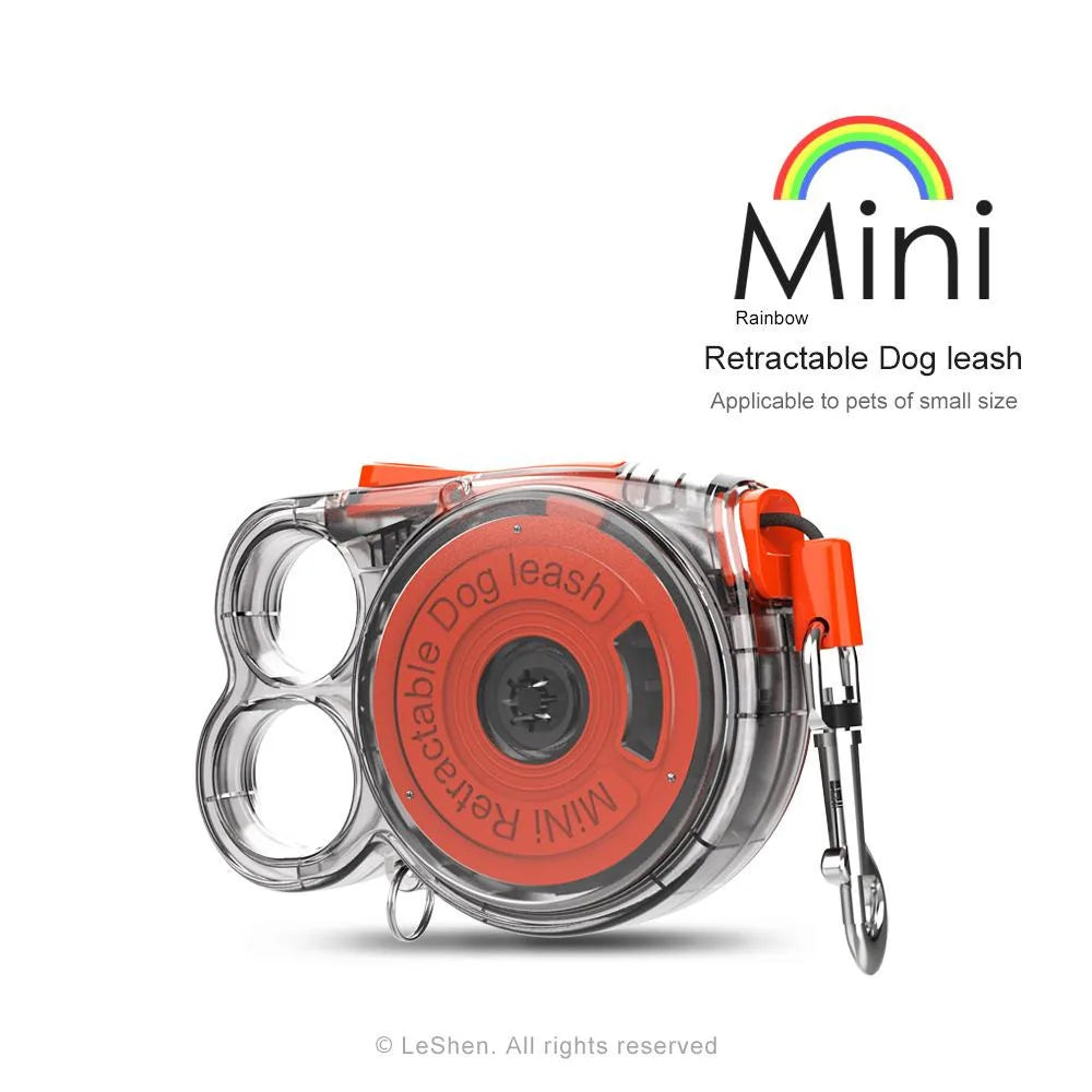 Mini Retractable Dog Leash - Applicable Small Pets Lightweight Easy To Use Ideal For Outdoor Activities