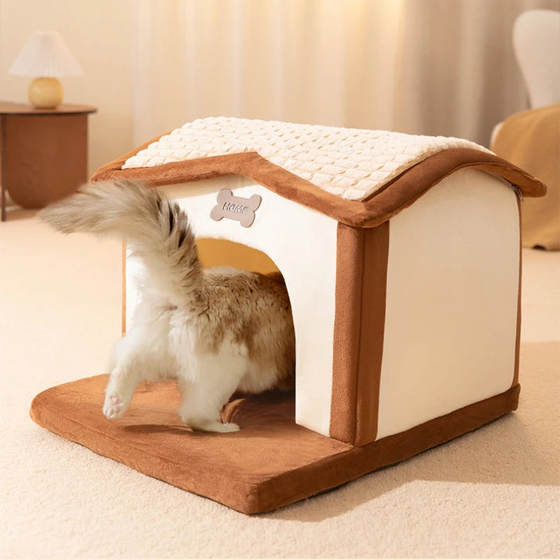Creative Two in One Cat Bed and Room for Home Use with Claw Grinding and Rest Features