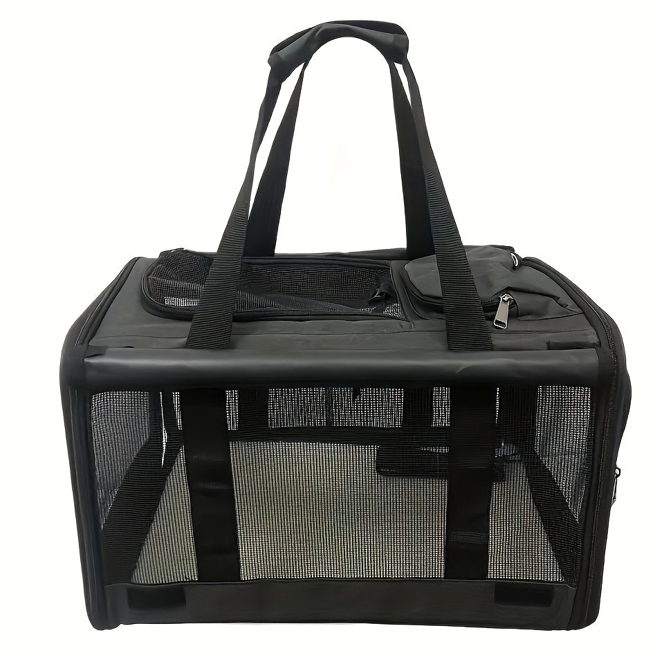 [Airline Approved Pet Carrier] Airline Approved, Comfortable, Durable Large Cat Carriers, Dog Soft Sided Carriers | Portable Travel Carrier, Collapsible, Easy to Carry, Multiple Colors, Pet Privacy Protection, Breathable