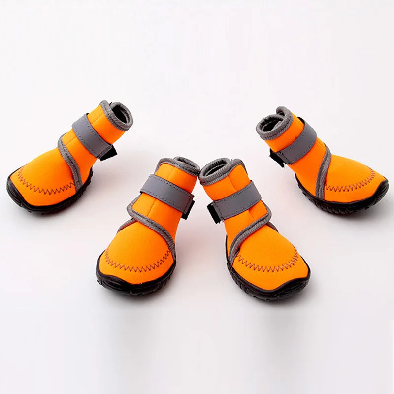 Winter Pet Dog Shoes For Large Dogs Waterproof Shoes For Dog Anti-Slip Dog Boots For Small Dogs Reflective Dog Hiking Shoes