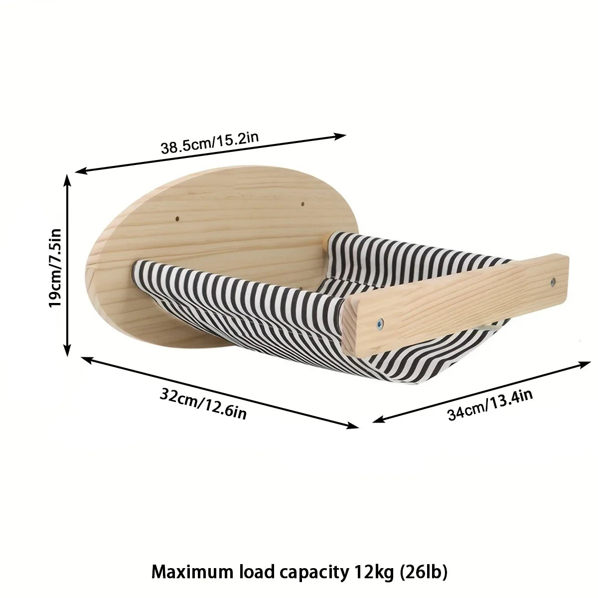 Wall-Mounted Cat Climbing Cat Trees Tower and Scratching Post Cats Hammock Jumping Platform with Pedals Wall Wooden Furniture