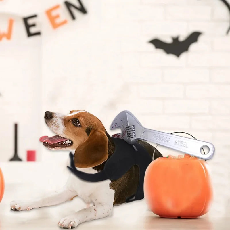 Halloween Dog Bloody Knife Vest Adjustable Funny Pet Costume Cute Puppy Cat Transformation Creative Scary Realistic Dogs Cosplay
