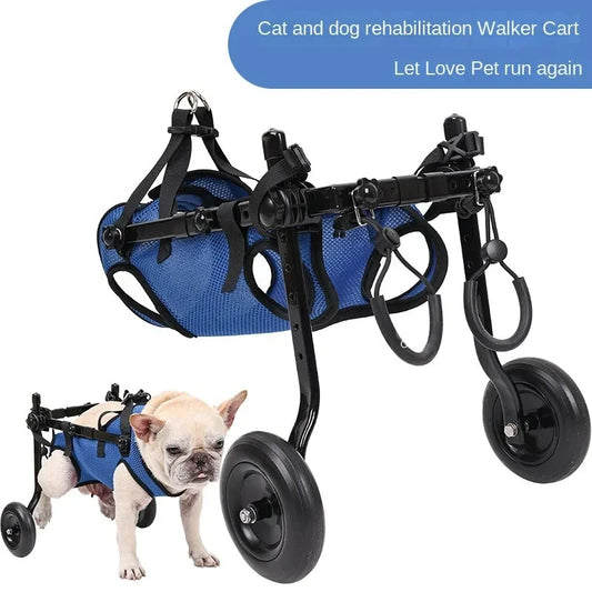 Adjustable Dog Wheelchair for Hind Limb Mobility Aid Rehabilitation Trolley for Disabled Dogs
