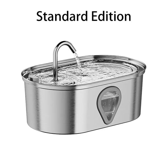 Stainless Steel Pet Water Feeder Pet Automatic Water Fountain USB Electric Mute for Cat Dog Filter Fountain Smart Drinking Bowl