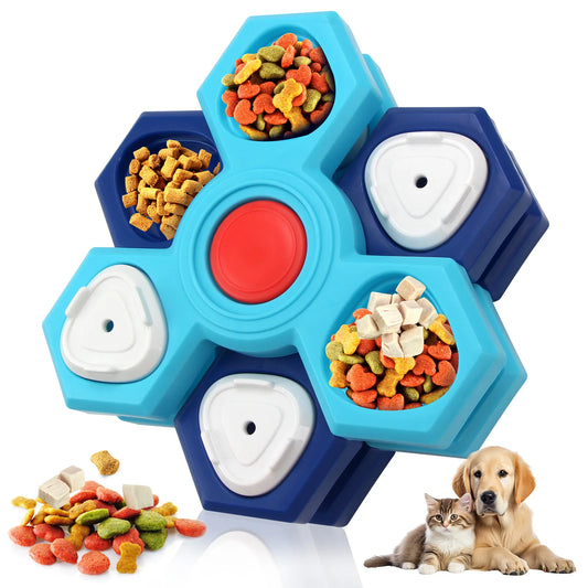 Four Layer Pet Dog and Cat Feeder Educational Toy Rotary Turntable Training Foraging Supplies
