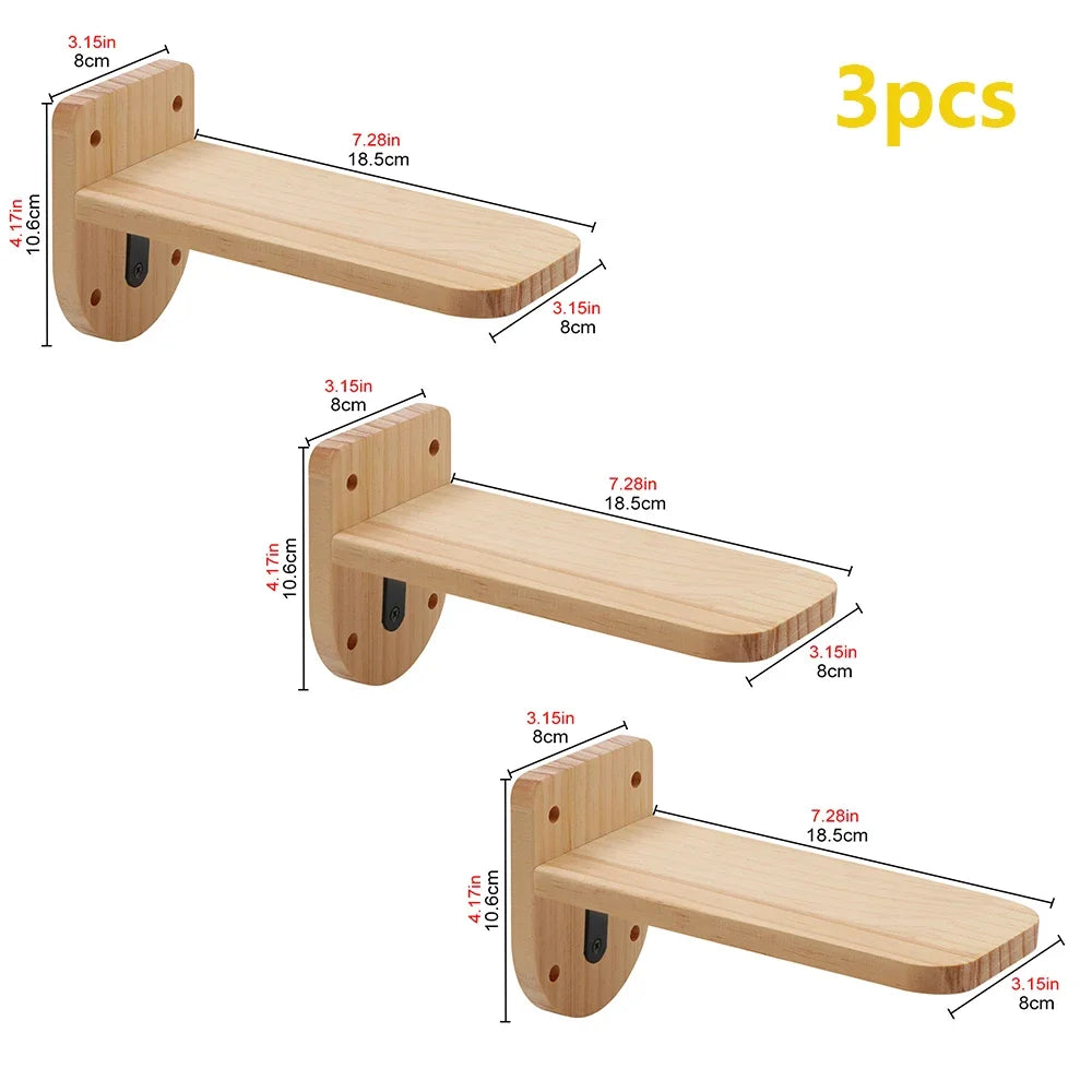 Wall-Mounted Cat Climbing Cat Trees Tower and Scratching Post Cats Hammock Jumping Platform with Pedals Wall Wooden Furniture