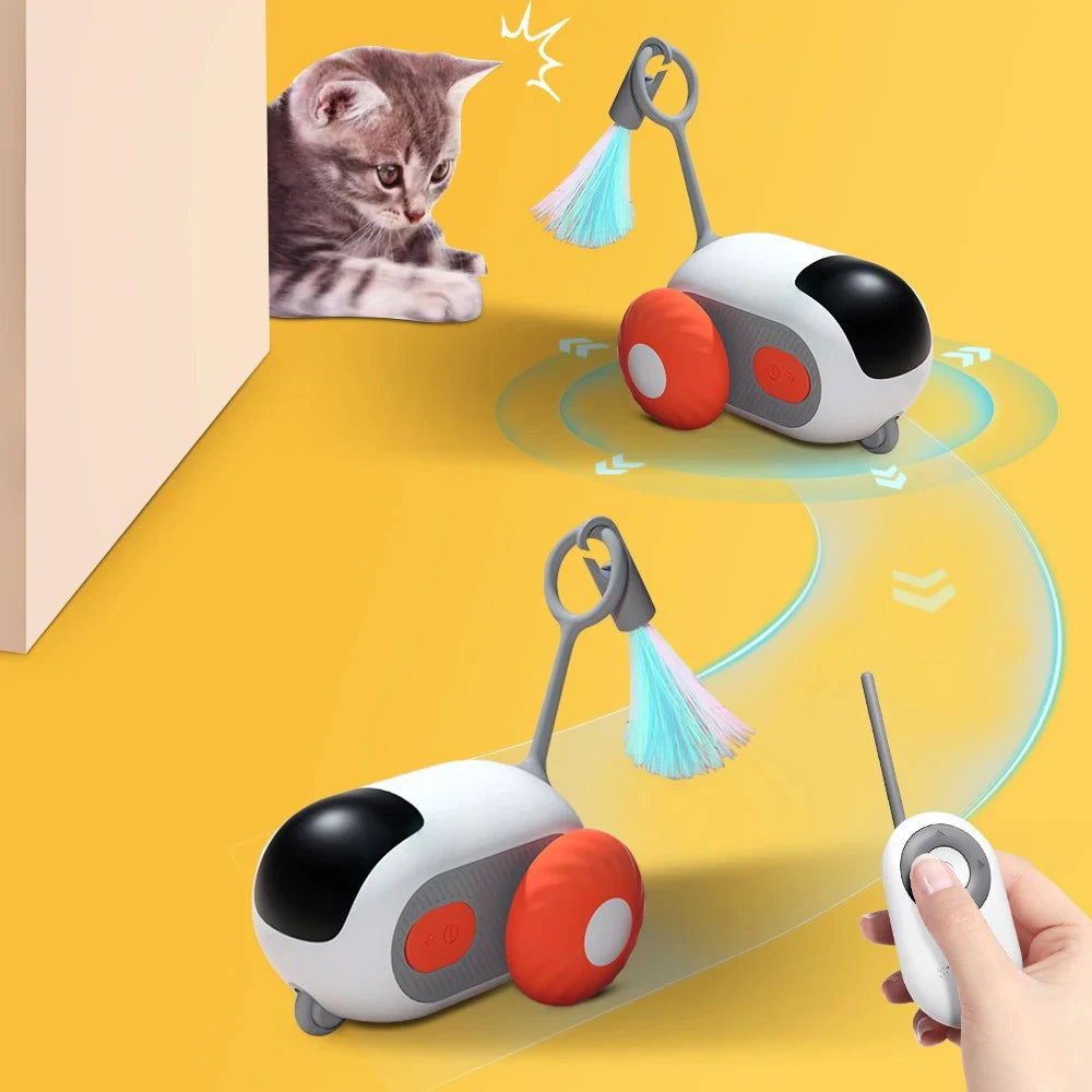 Automatic Moving Remote Controlled Toy Car for Cats Dogs