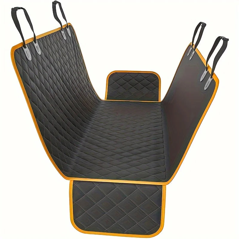 A black pet car mat 100% waterproof and stain resistant, machine washable