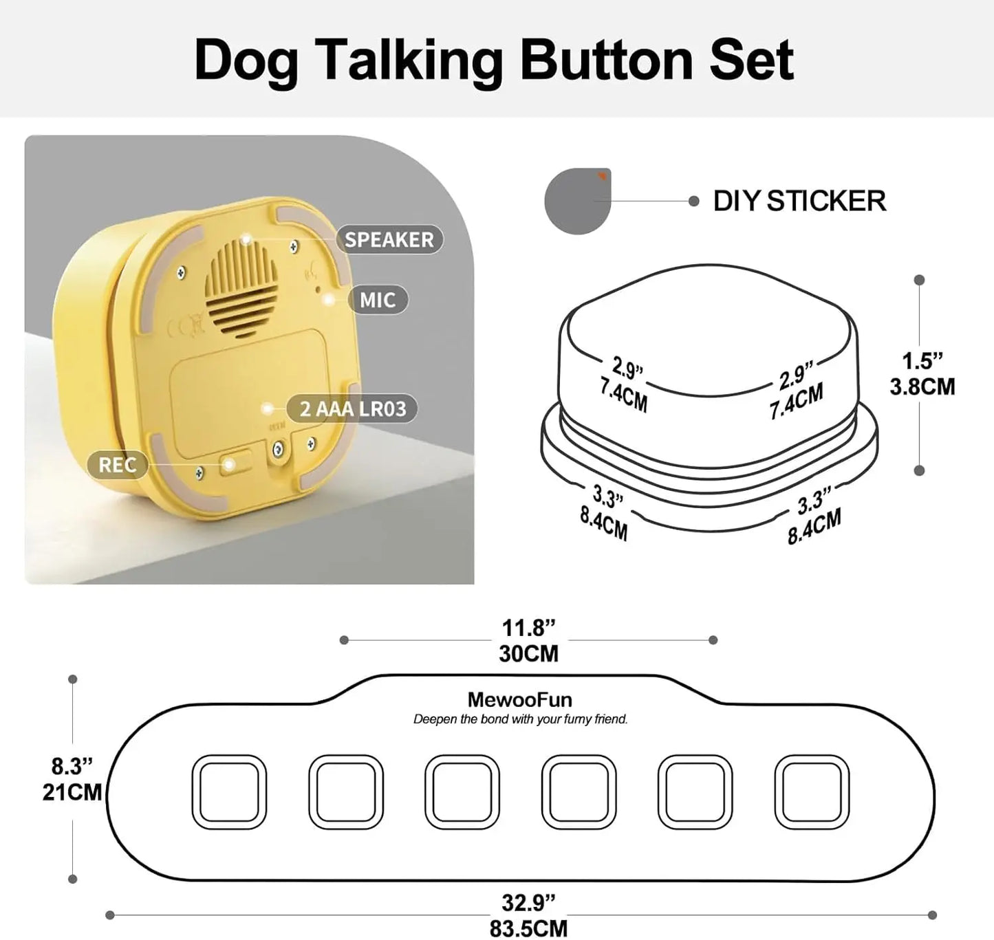 Dog Buttons Training for Communication,  comes with Training Manual.