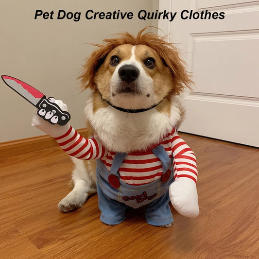 Halloween Dog Costumes Funny Pet Clothes Adjustable Dog Cosplay Costume Sets Novelty Clothing For Medium Large Dogs Pets Clothes
