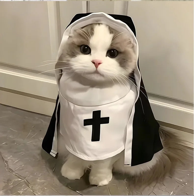 Cat Halloween Costumes Cats and Dogs Cross-dressing Funny COS Small and Medium-sized Pet Photo Props Funny Costumes Supplies