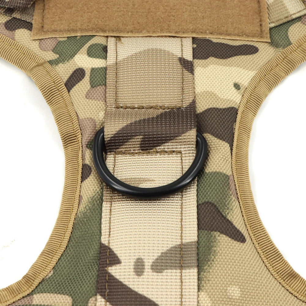 Large Military Dog Harness Set with Collar and Leash for Medium and Large Dogs