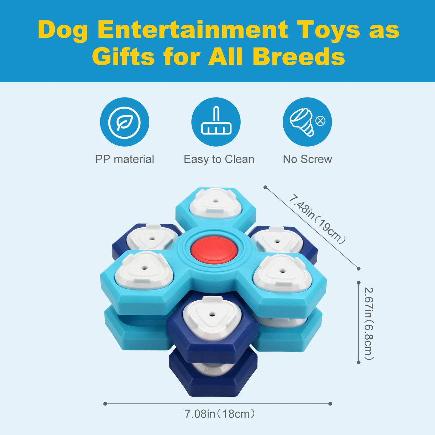 Four Layer Pet Dog and Cat Feeder Educational Toy Rotary Turntable Training Foraging Supplies