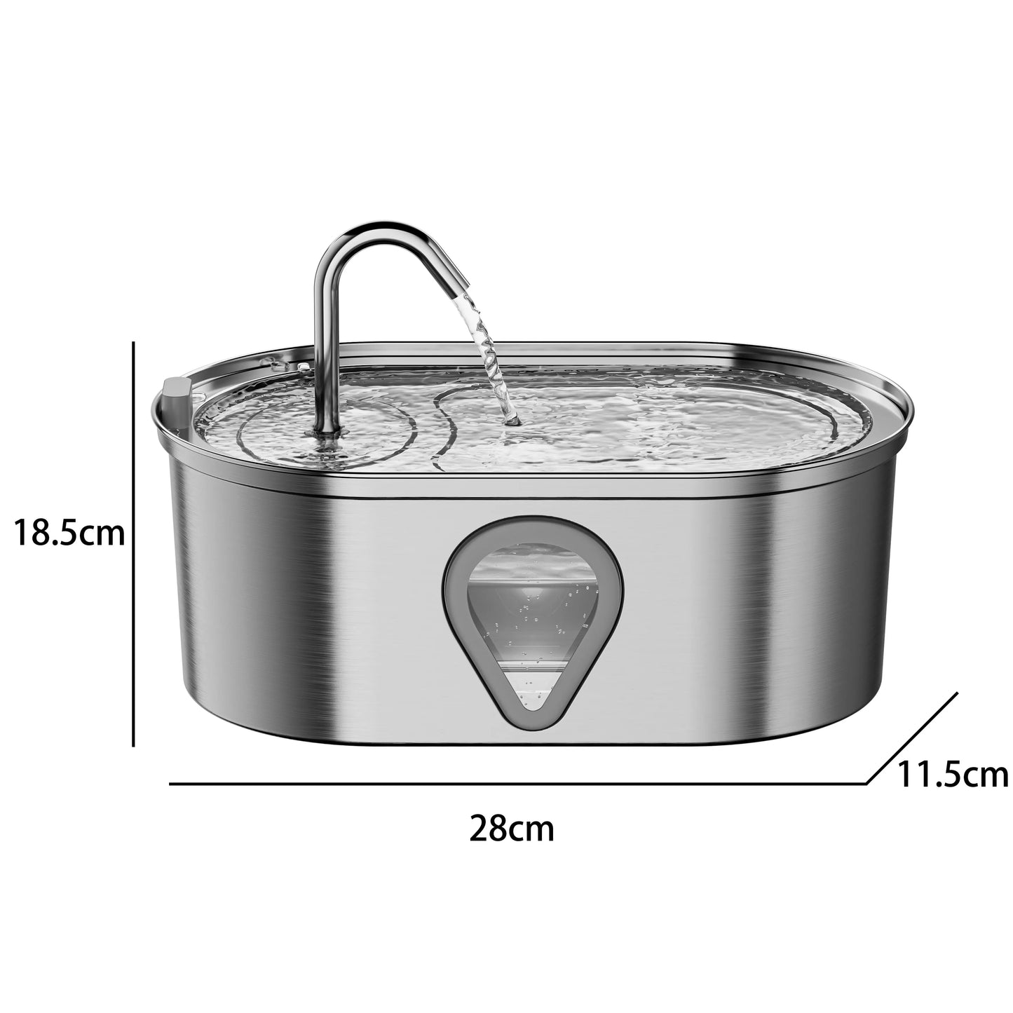 Stainless Steel Pet Water Feeder Pet Automatic Water Fountain USB Electric Mute for Cat Dog Filter Fountain Smart Drinking Bowl