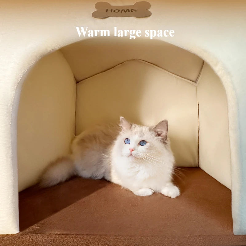Creative Two in One Cat Bed and Room for Home Use with Claw Grinding and Rest Features