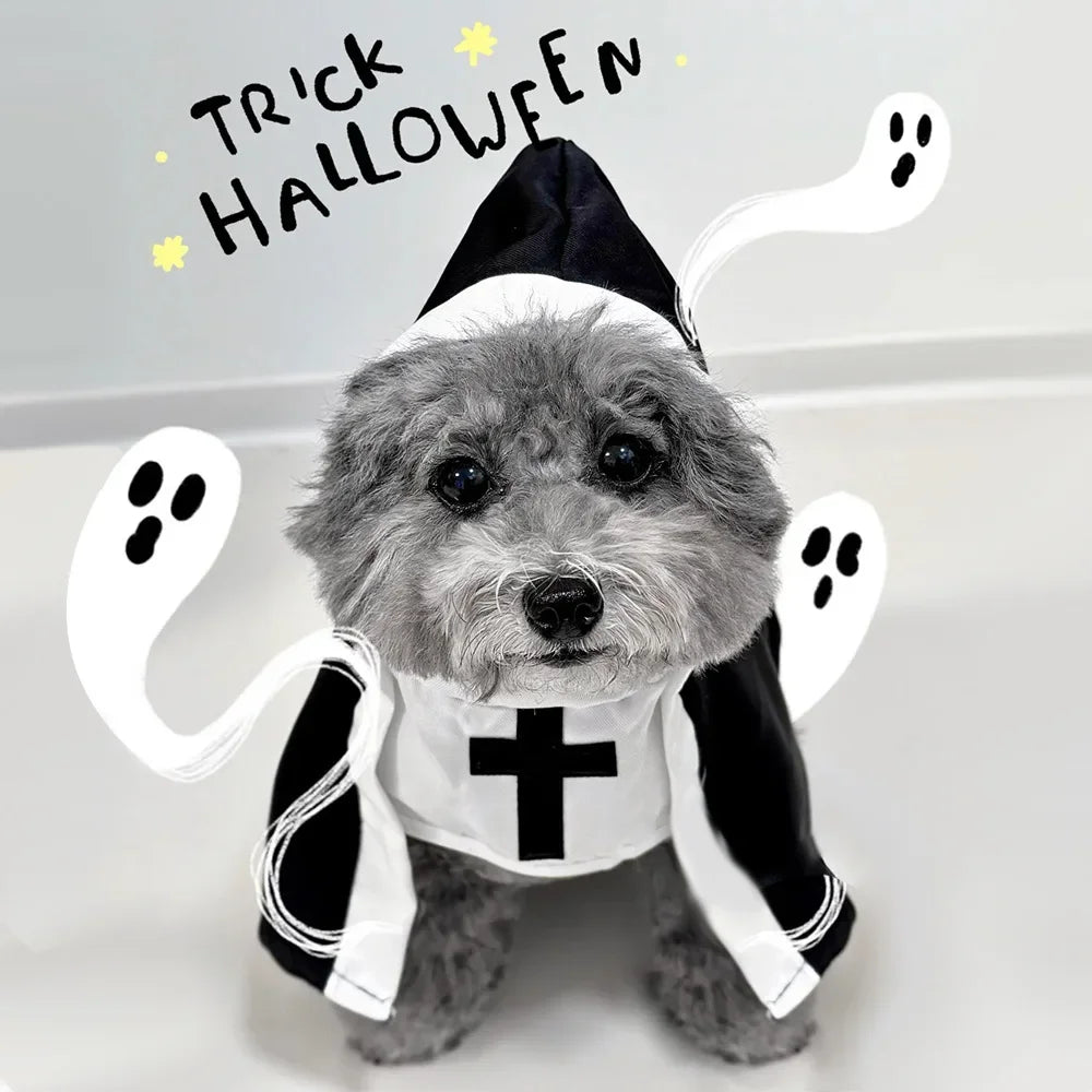 Cat Halloween Costumes Cats and Dogs Cross-dressing Funny COS Small and Medium-sized Pet Photo Props Funny Costumes Supplies