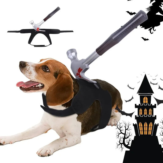 Halloween Dog Bloody Knife Vest Adjustable Funny Pet Costume Cute Puppy Cat Transformation Creative Scary Realistic Dogs Cosplay