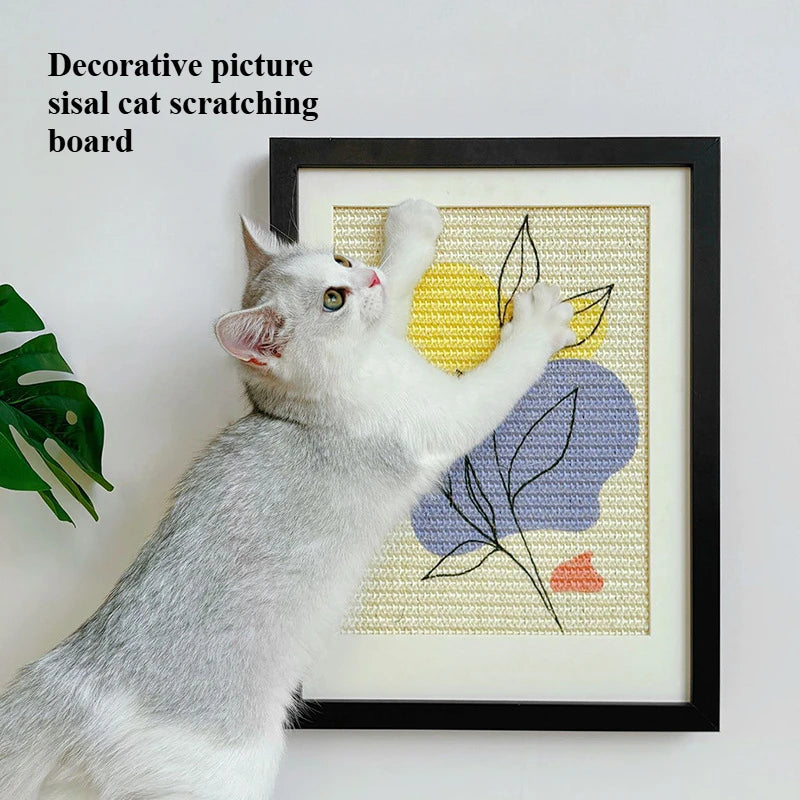 Sisal Cat Scratching Board Creative Home Tool Wear-Resistant Gift for Cat Owners