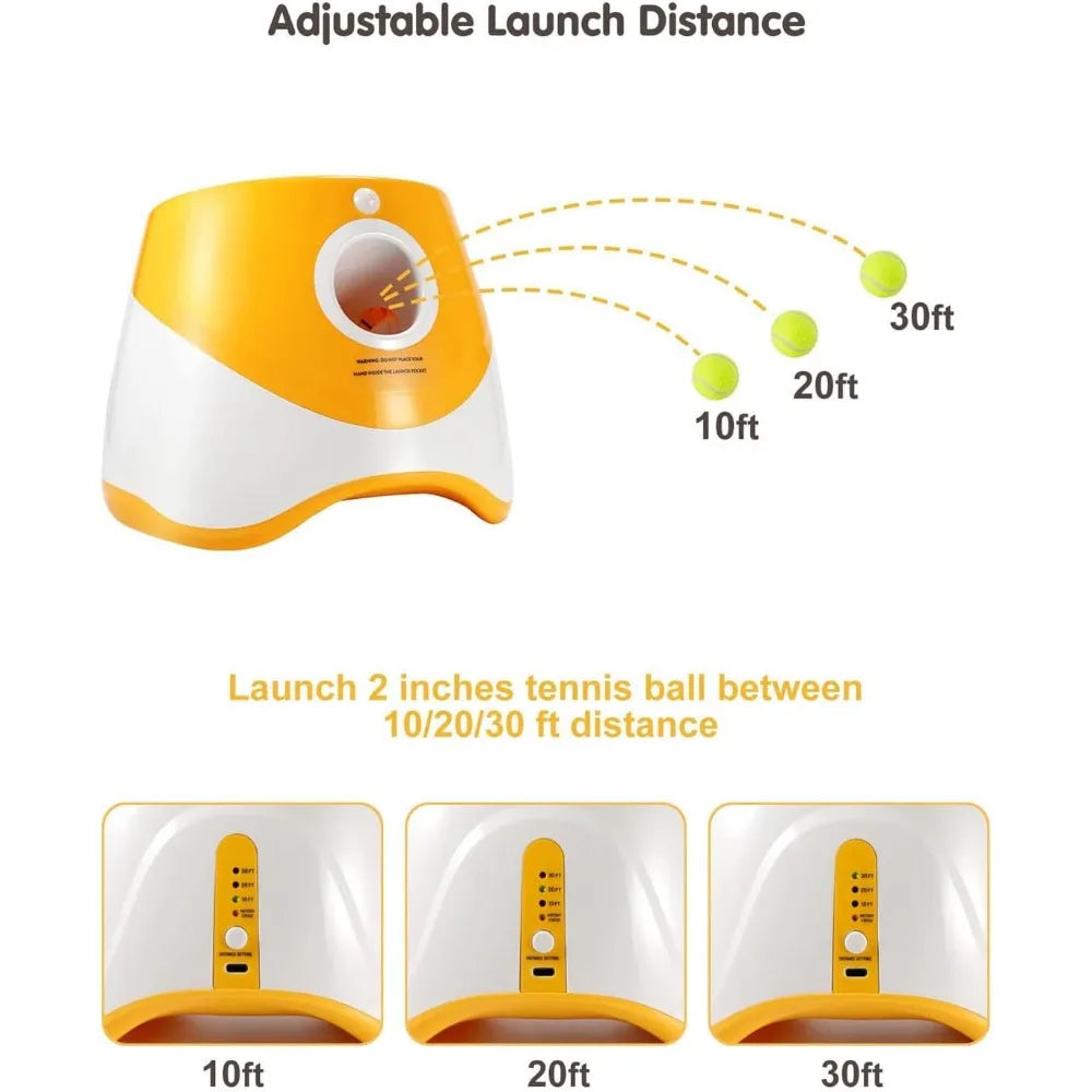 Ball Launcher For Dogs With 12 Tennis Balls Electric Dog Toy