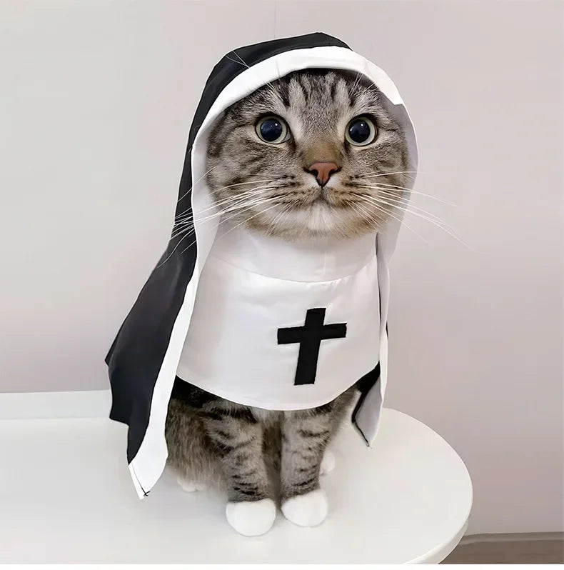 Cat Halloween Costumes Cats and Dogs Cross-dressing Funny COS Small and Medium-sized Pet Photo Props Funny Costumes Supplies