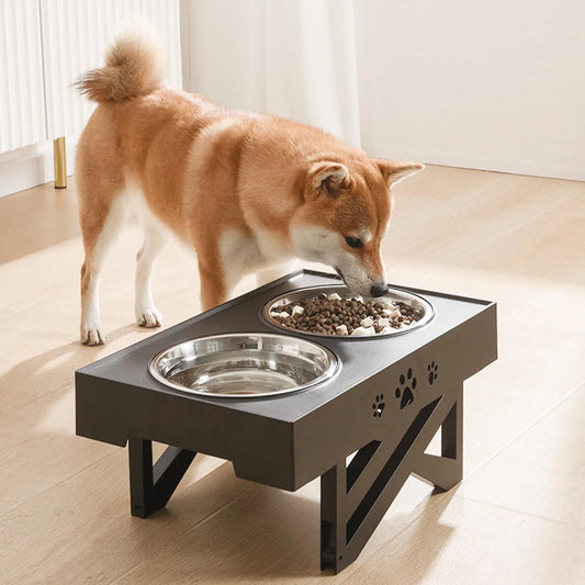 Stainless Steel Elevated Dog Bowl Non Slip No Spill Design Pet Supplies Promote Healthy Digestion