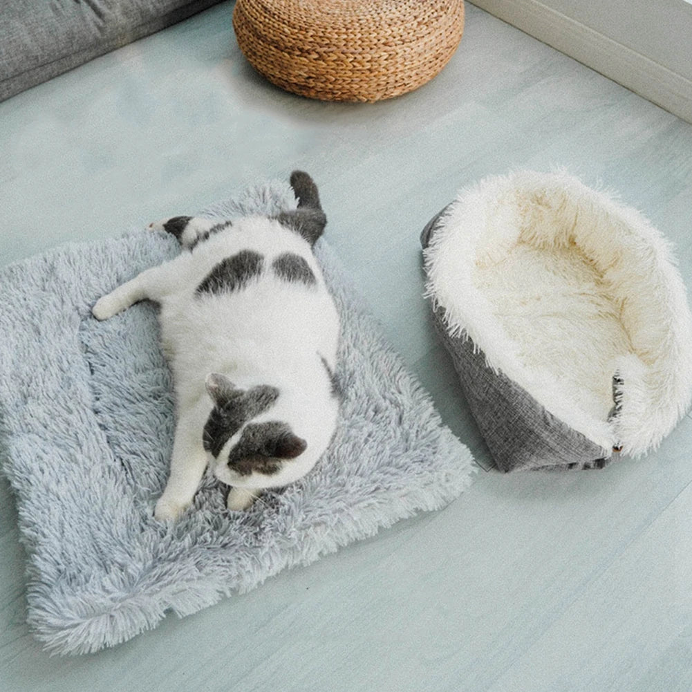 Cat Bed, Small Dog Bed Self Warming Winter Pet Nest