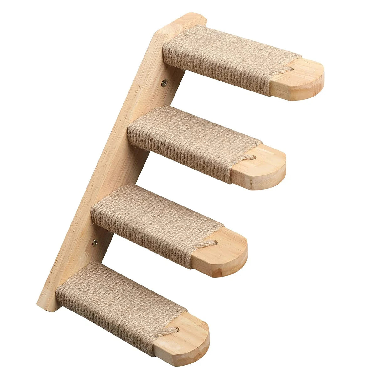 Wooden Climbing Ladder, Cat Hammock, Scratching Post, for Activity Indoors