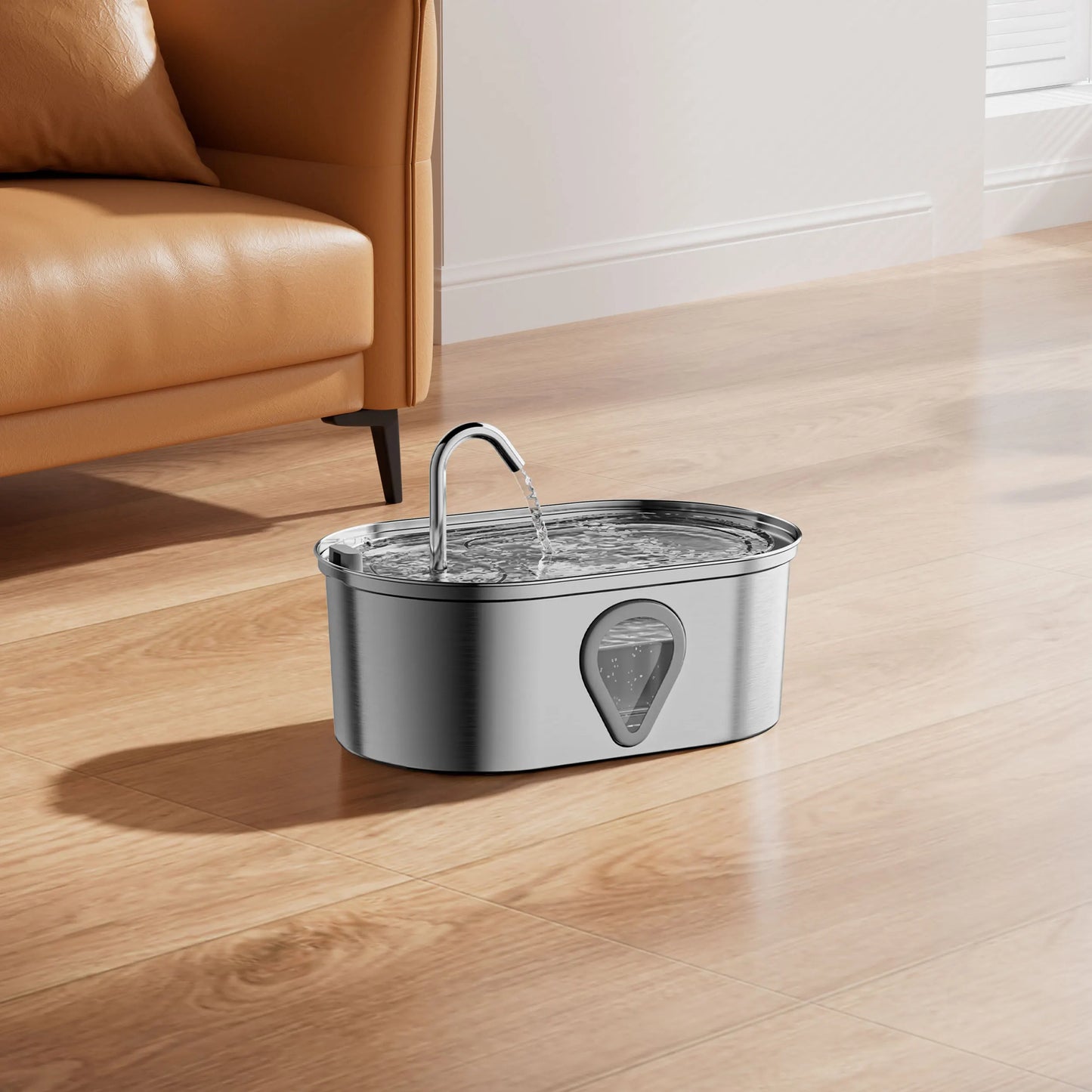 Stainless Steel Pet Water Feeder Pet Automatic Water Fountain USB Electric Mute for Cat Dog Filter Fountain Smart Drinking Bowl