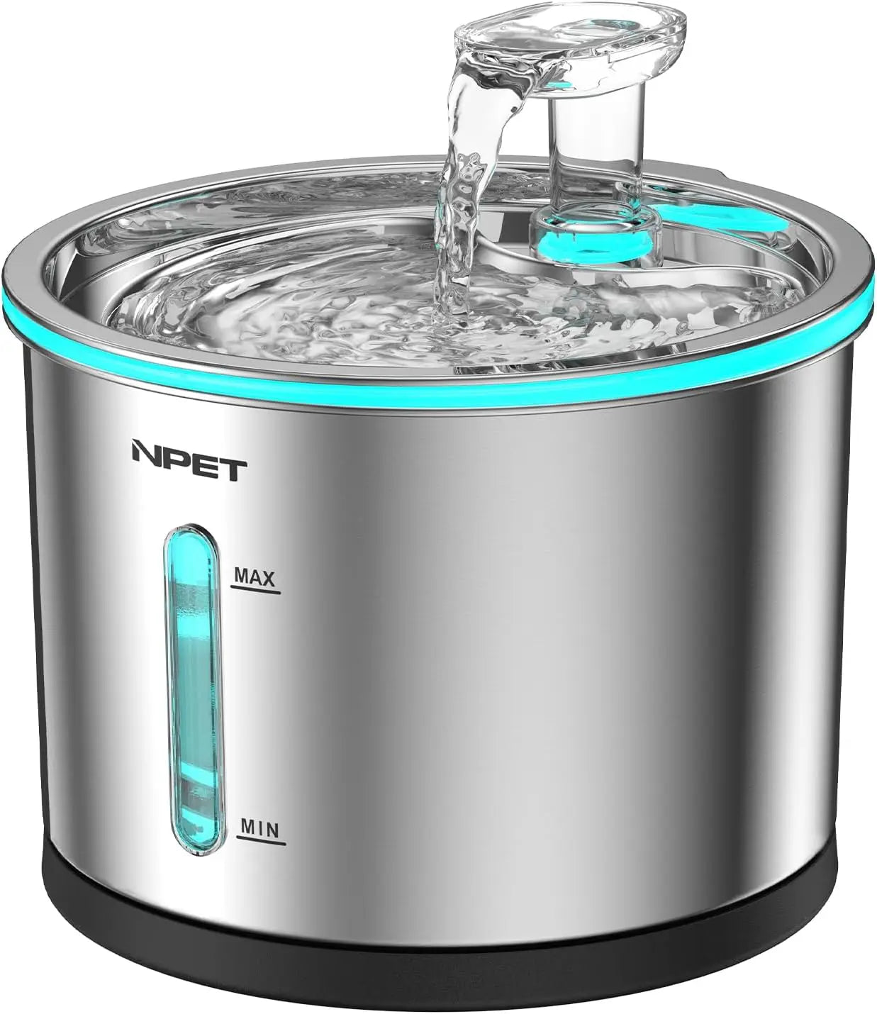 NPET Water Fountain Stainless Steel, 50oz/1.5L Dishwasher Safe