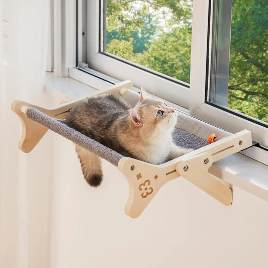 Cat Window Perch Hammock Seat Adjustable Up to 40 Pounds Multicolor