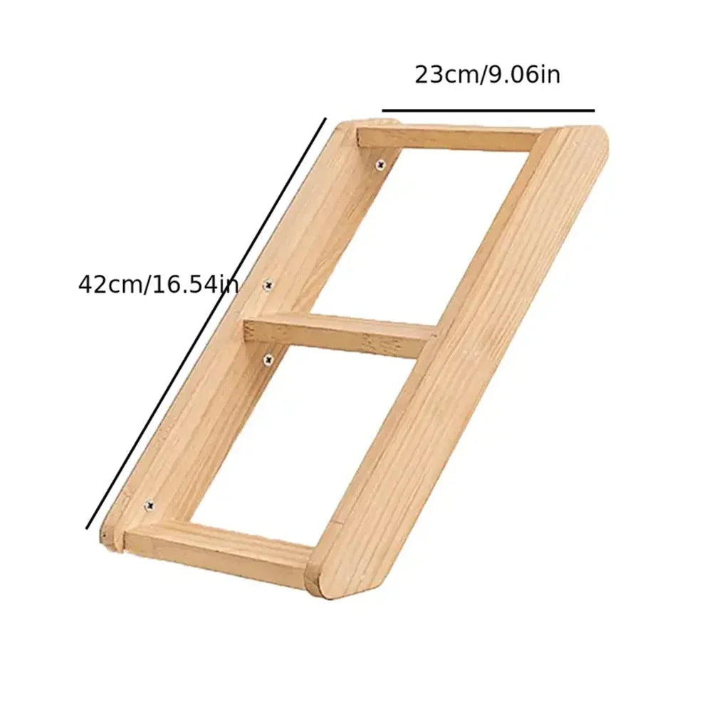 Wall-Mounted Cat Climbing Cat Trees Tower and Scratching Post Cats Hammock Jumping Platform with Pedals Wall Wooden Furniture