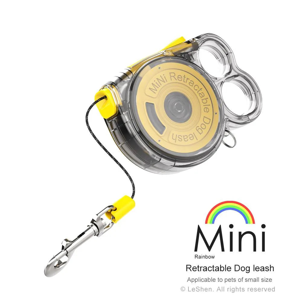Mini Retractable Dog Leash - Applicable Small Pets Lightweight Easy To Use Ideal For Outdoor Activities