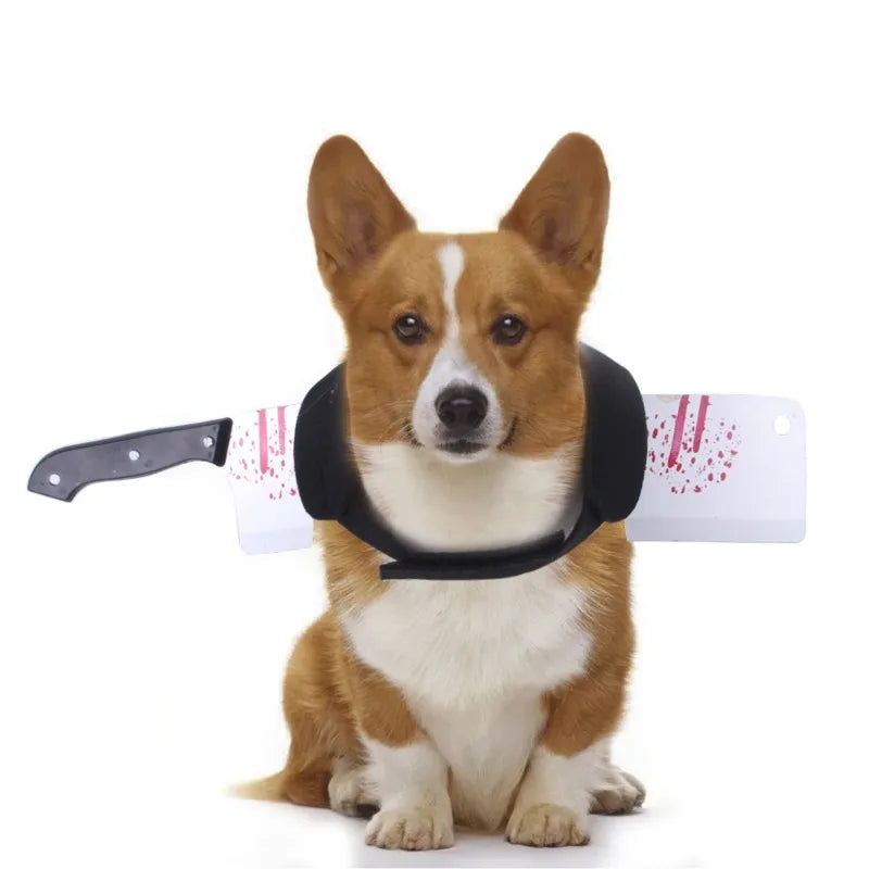Halloween Dog Bloody Knife Vest Adjustable Funny Pet Costume Cute Puppy Cat Transformation Creative Scary Realistic Dogs Cosplay