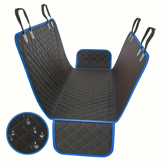 A black pet car mat 100% waterproof and stain resistant, machine washable