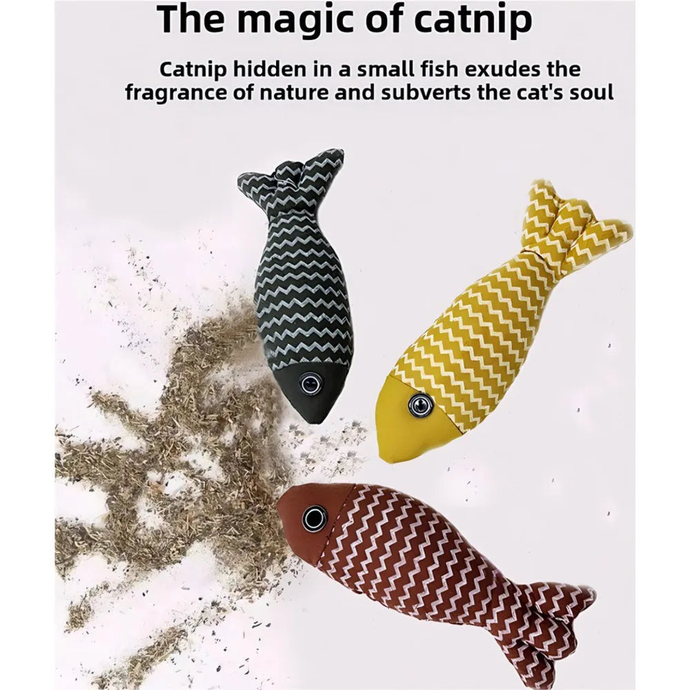 A Must Buy Cat Owners Pet Mint Fish Toy, Suitable For Cats All Agesmade Of Bite - Resistant Material, It Can Relieve Cats'