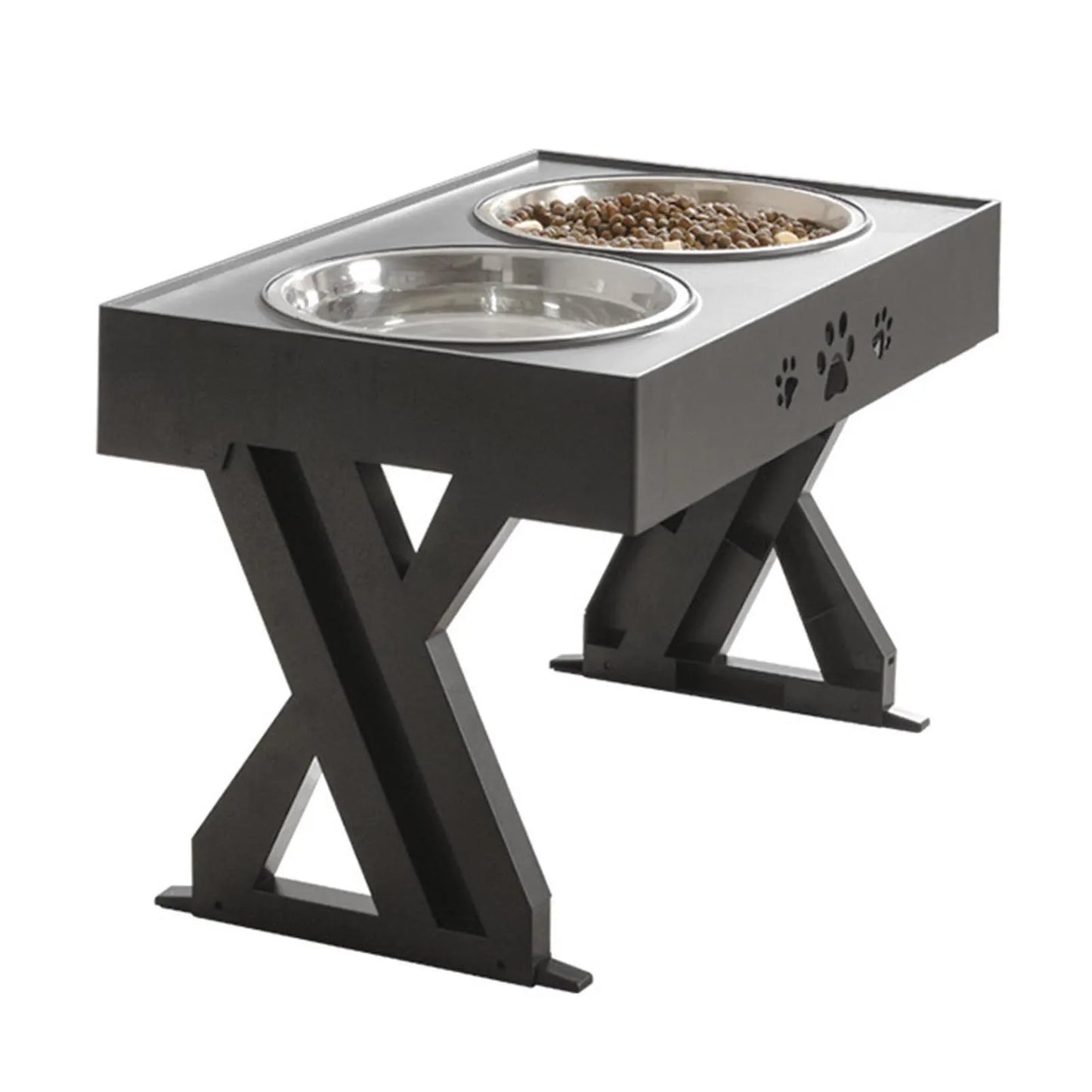 Stainless Steel Elevated Dog Bowl Non Slip No Spill Design Pet Supplies Promote Healthy Digestion