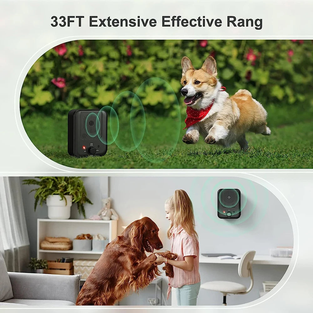 Barkpup Anti Barking Deterrent Device Dog Behavior Training Rechargeable Tool 10m Control Range LED Indicate Indoor/Outdoor Use