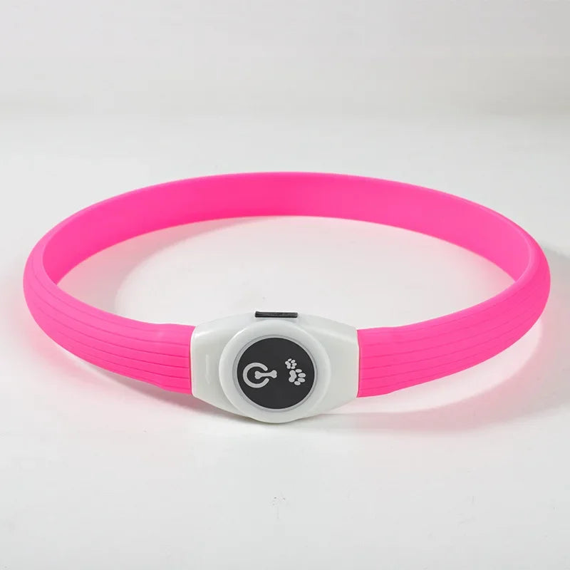 New Led Luminous Dog Collar PVC Waterproof , For Large Medium Small Dogs Collar Usb Light Night Safety Pet Glowing Accessories