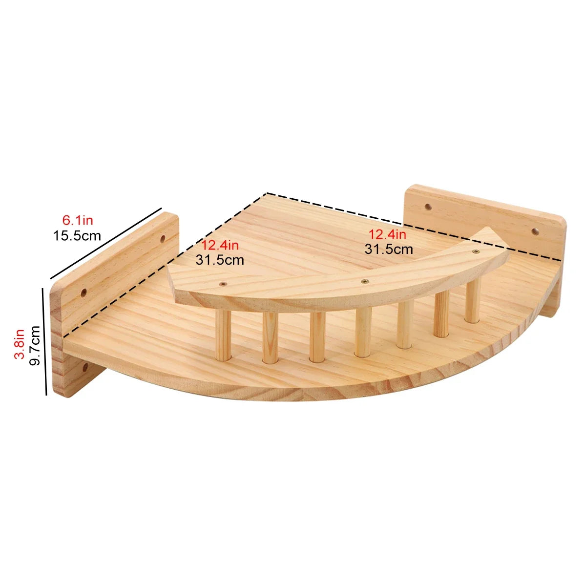 Wall-Mounted Cat Climbing Cat Trees Tower and Scratching Post Cats Hammock Jumping Platform with Pedals Wall Wooden Furniture