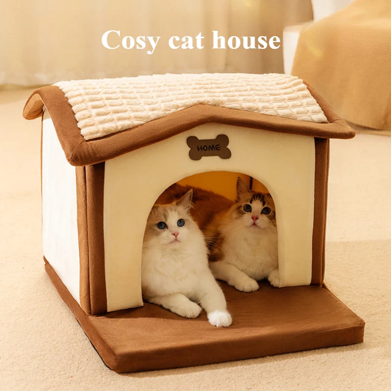 Creative Two in One Cat Bed and Room for Home Use with Claw Grinding and Rest Features