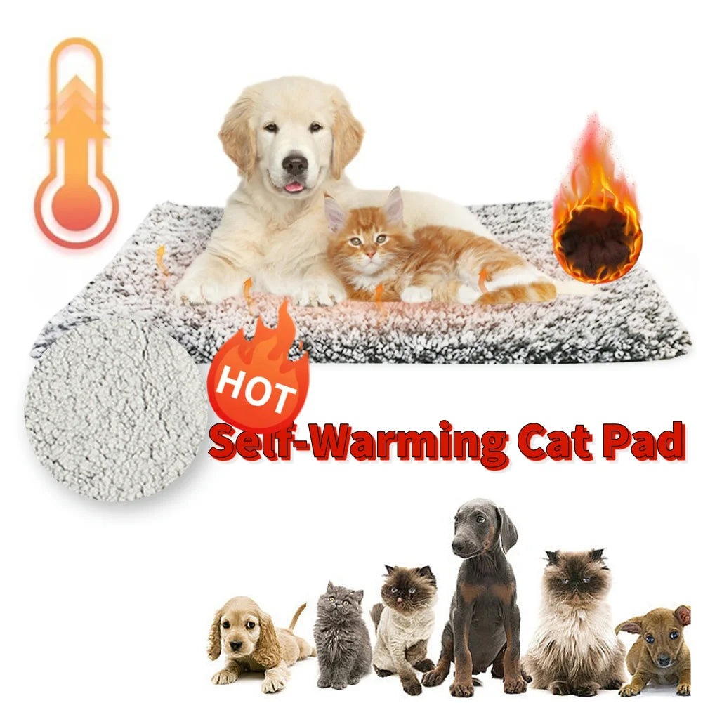 Self-Warming Cat Bed Pad Self-Heating