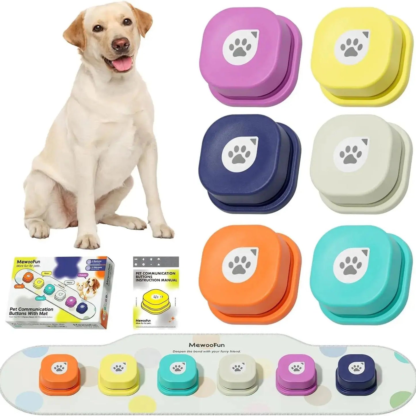 Dog Buttons Training for Communication,  comes with Training Manual.