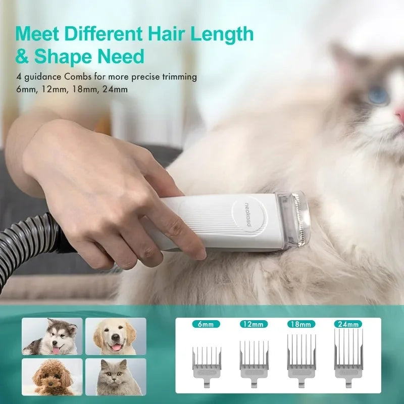 Neakasa P1 Pro Pet Grooming Kit With Vacuum Suction For 99 Percent Pet Hair Professional Clippers And Five Proven Grooming Tools For Dogs