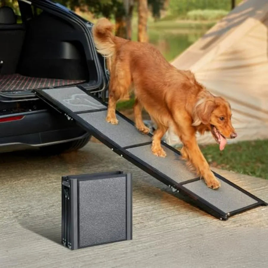 Dog Ramp for Car 63 Long 17 Wide Portable Dog Ramps for Large Dogs with NonSlip Rug Surface Dog Car Ramp for SUV Car Truck Fold