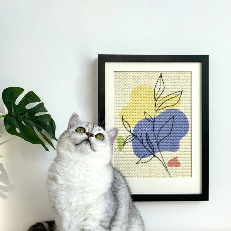Sisal Cat Scratching Board Creative Home Tool Wear-Resistant Gift for Cat Owners